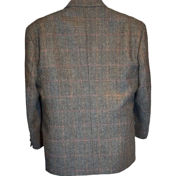 Tweed Windowpane Wool Sport Coat—André Villard Paris 44S Vintage Hungary - Picture 2 of 15
